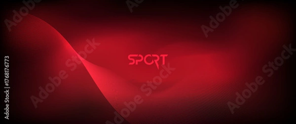 Fototapeta Red studio background. Abstract limbo podium studio room. Dark red gradient wall floor and spotlight scene. Showcase, promotion display. Simple modern design