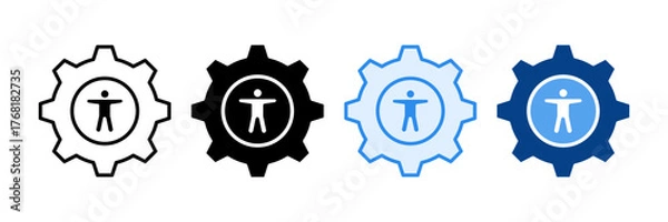 Obraz Accessibility Settings Icon Set Multiple Style Collection