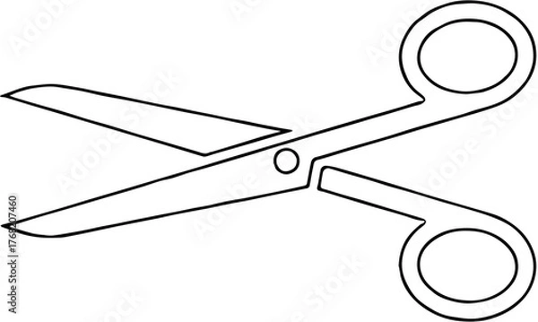 Obraz swhite and black silhuotte cut icon 