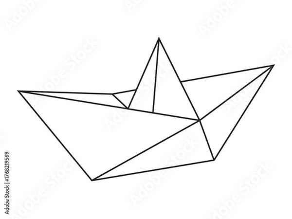 Obraz Making a ship with origami art