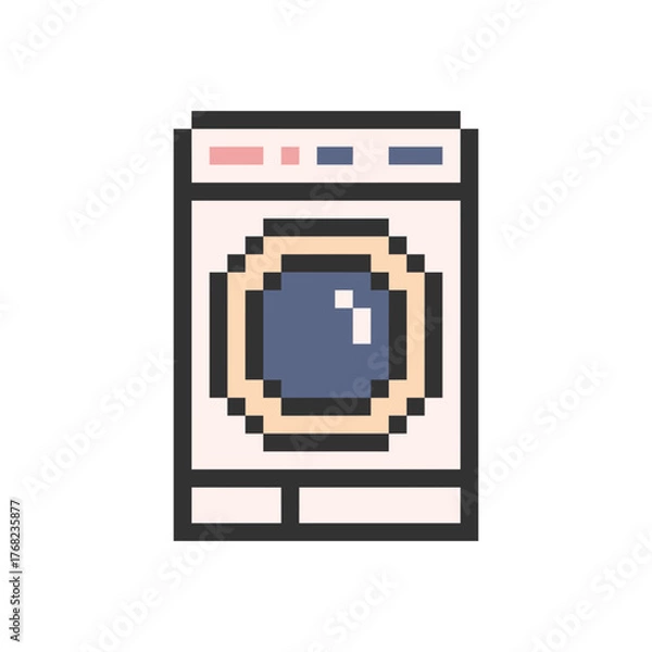 Obraz laundry washing machine pixel art