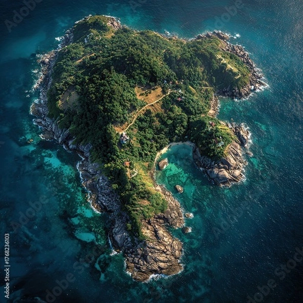 Obraz AerialTropicalIslandView