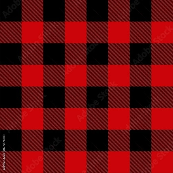 Obraz red and black checkered pattern. Tartans seamless pattern.