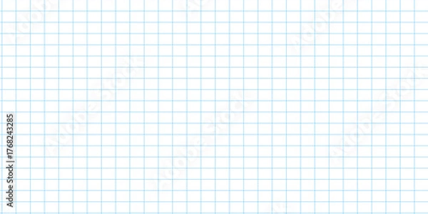 Obraz Graph paper background, light blue solid grid