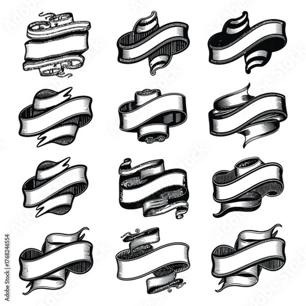 Fototapeta vintage ribbon vector design