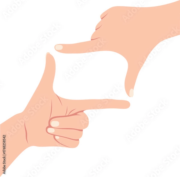 Fototapeta Hands Framing Gesture for Focus and Perspective