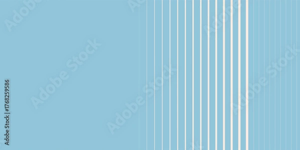 Fototapeta Blue and beige diagonal wavy lines seamless pattern. Simple vector abstract liquid stripes background. Funky groovy texture with diagonal waves, fluid shapes, flow. Stylish repeated decorative design