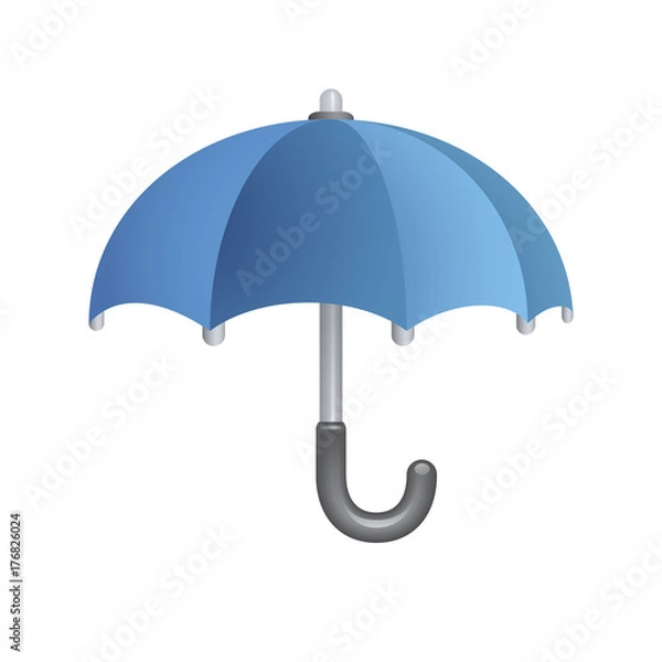 Fototapeta Blue Umbrella - Novo Icons. A professional, pixel-aligned icon designed on a 32 x 32 pixel grid and redesigned on a 16 x 16 pixel grid for very small sizes.