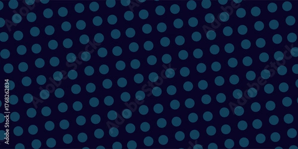 Obraz Dark blue raster seamless pattern with small randomly scattered curved shapes, circles, squares, dots.