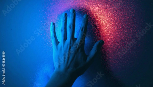 Obraz 現実を侵食するサイバー感染とシルエット