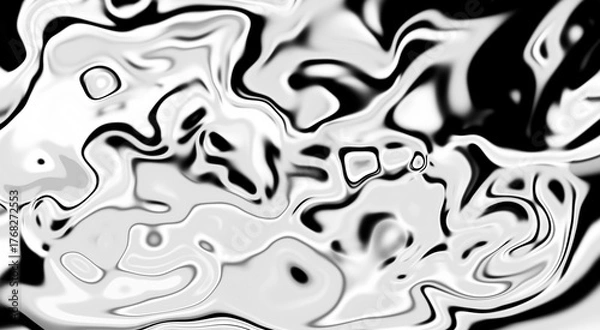 Fototapeta Black and white illustration texture backdrop liquid background Gradient Color Blur Abstract 
