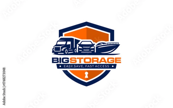 Fototapeta Illustration vector graphic of a professional storage solution business logo design template