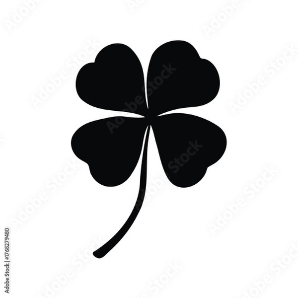 Fototapeta Elegant four leaf clover, a symbol of Irish culture and good luck