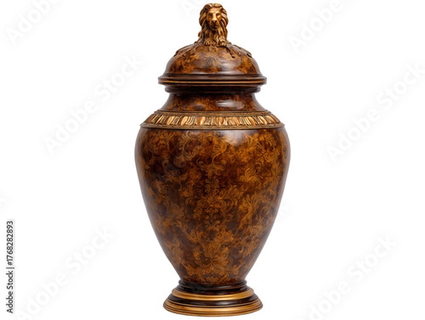 Obraz Luxurious Ornate Urn with Lion Head Finial