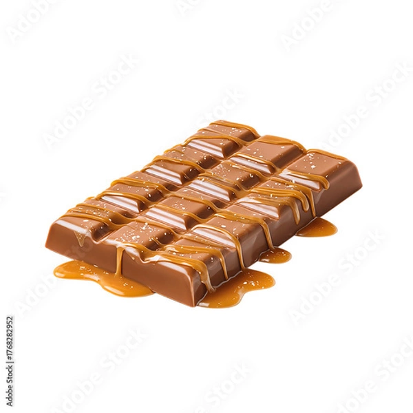Obraz Caramel Chocolate Bar isolated on transparent background