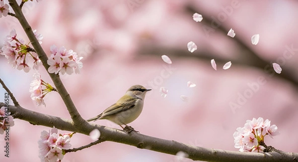 Obraz Hummingbirds gather around vibrant pink lotus blooms