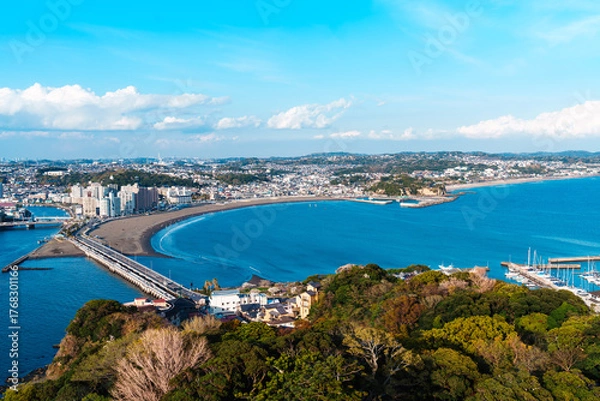 Fototapeta 江ノ島 展望台 初春