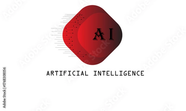Obraz Modern Artificial Intelligence Logo Design Concept
