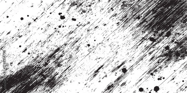 Fototapeta Abstract overlay grunge, old dark dirty dust overlay background.  grunge black and white grunge texture template. Vector illustration