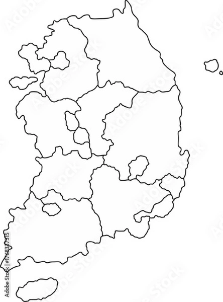 Fototapeta Korean map