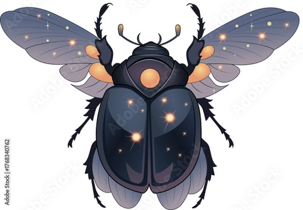 Obraz Glowing Futuristic Beetle