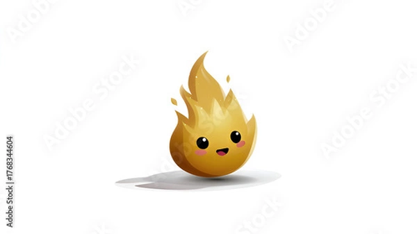 Obraz burning candle on white background