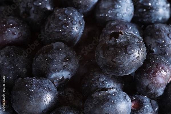 Obraz 新鮮なブルーベリーのクローズアップ