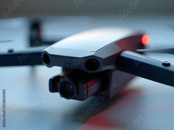 Fototapeta Modern drone with camera ready