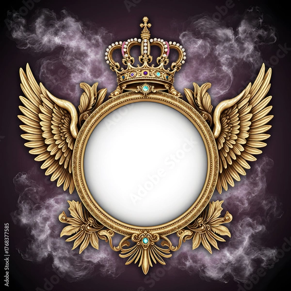 Obraz golden frame with wings