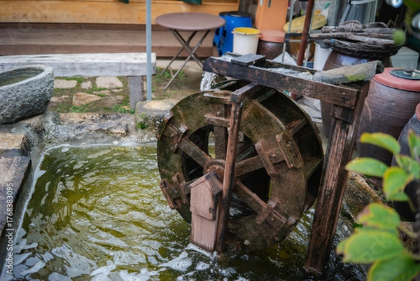 Obraz Jangdok and Waterwheel
