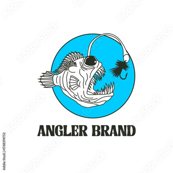 Obraz angler fish logo concept.eps