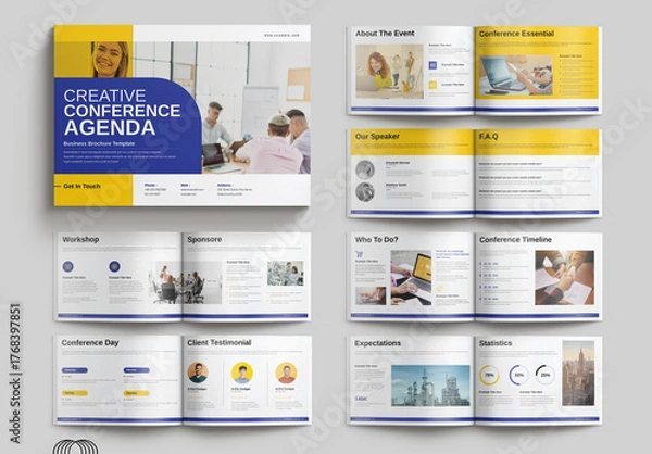 Obraz Conference Agenda Landscape Template