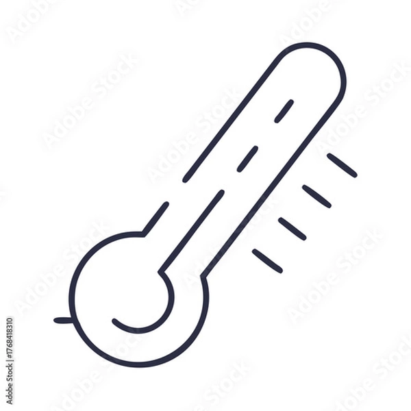 Fototapeta Thermometer 2D Flat Icon