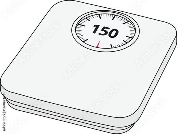 Obraz kitchen scale vector illustration