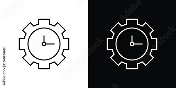 Obraz Time management icon editable vector stroke for web designs