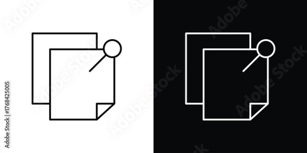 Fototapeta Sticky notes icon editable vector stroke for web designs