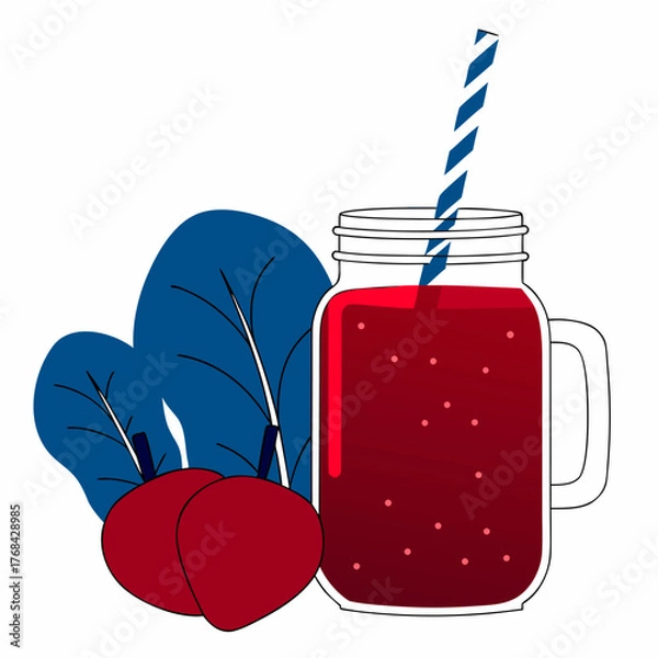 Fototapeta illustration of a bottle of wine and bottle, Eps file. 