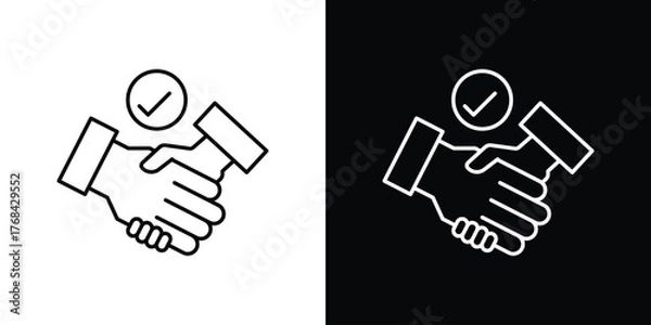 Obraz Deal icon editable vector stroke for web designs