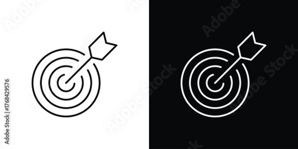 Obraz Darts icon editable vector stroke for web designs