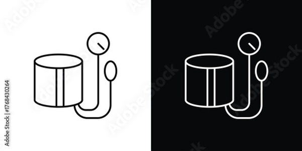 Fototapeta Blood pressure meter icon editable vector stroke for web designs