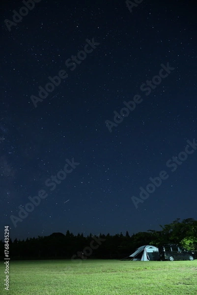 Obraz 東八甲田家族旅行村キャンプ場の静かな夜（青森県）