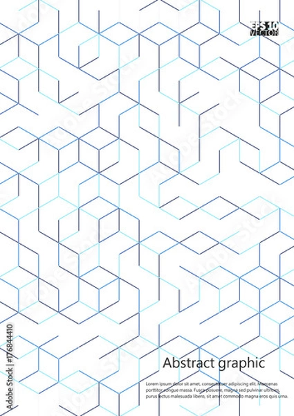 Fototapeta Graphic illustration with geometric pattern. Eps10 Vector illustration.