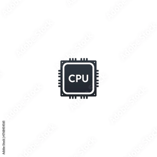 Fototapeta cpu computer icon