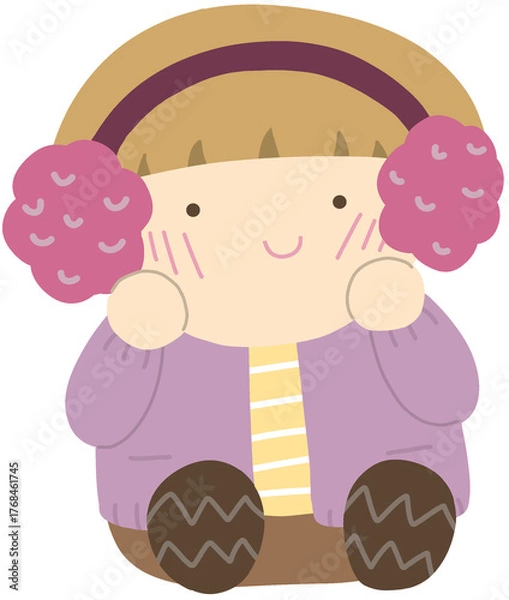 Obraz 앉은 겨울아이