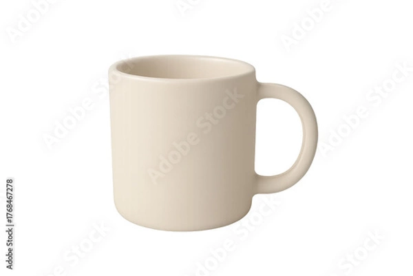 Fototapeta Beige ceramic coffee mug with blank space