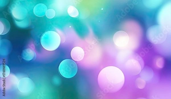 Obraz Soft, glowing orbs and hazy color blends create a dreamlike atmosphere