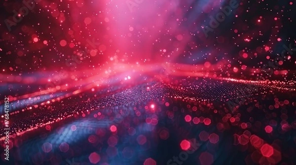 Fototapeta Abstract High-Tech Digital Design with Motion Lines and Network Grid in 8K Quality