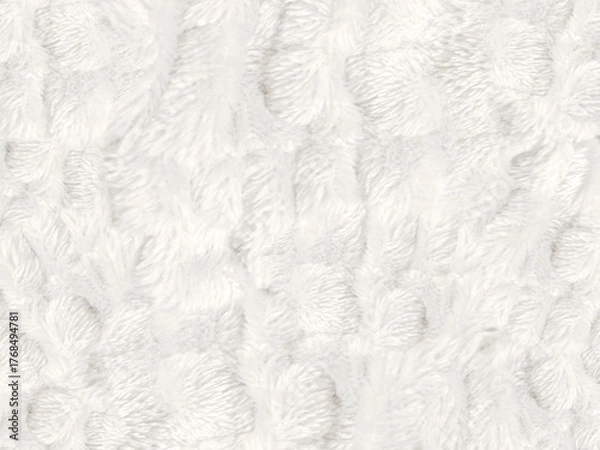 Fototapeta ふわふわ　白い毛布　テクスチャ素材