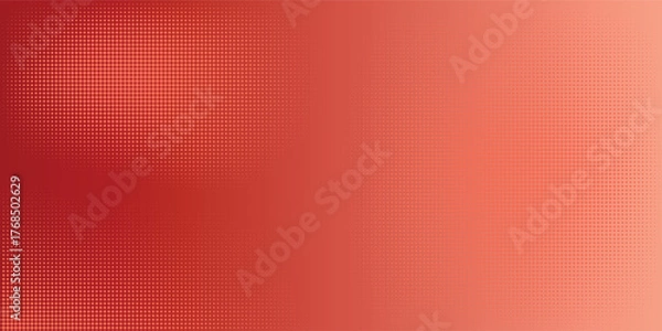 Fototapeta Vibrant Red Gradient Abstract Background With Halftone Dot Pattern For Design Projects eps10