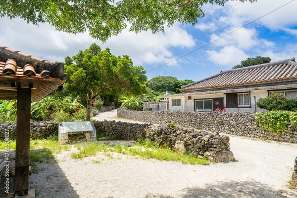 Fototapeta 沖縄-【竹富島－竹富島の風景】